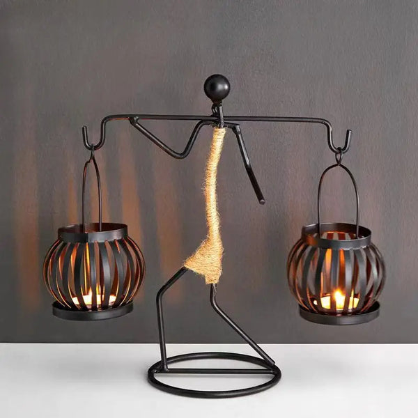 Rustic African Style Candle Holder,