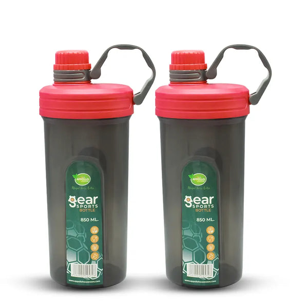 Water Bottle - Black & Red