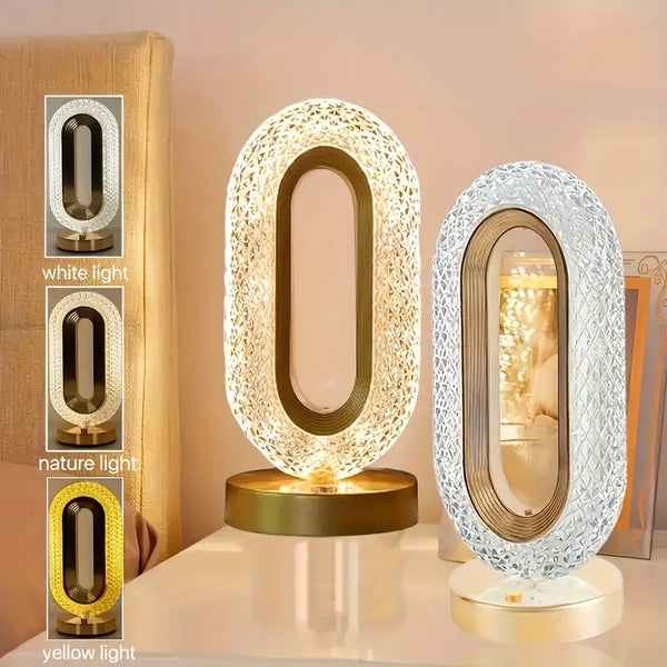 Crystal Oval LED Desk Lamp