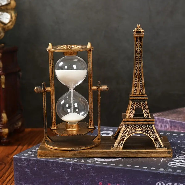 Eiffel tower with Hourglass