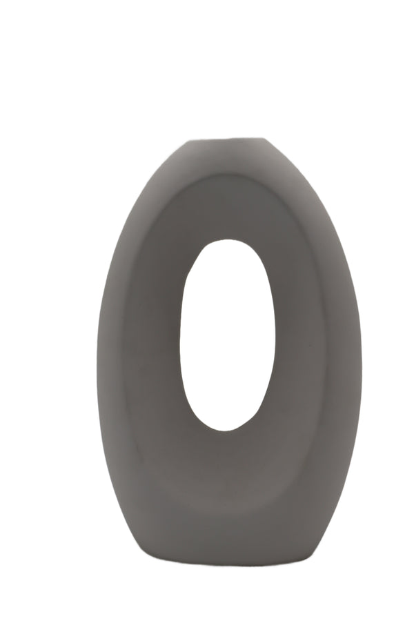 Home Decor - Oval Vase Beige
